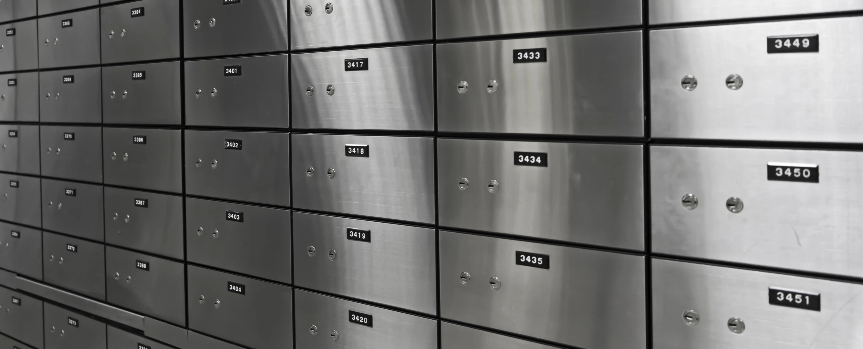 Sicherheitstechnik Anonyme Dateneinlagerung: Nummerierte Schließfächer für geschützte Aufbewahrung