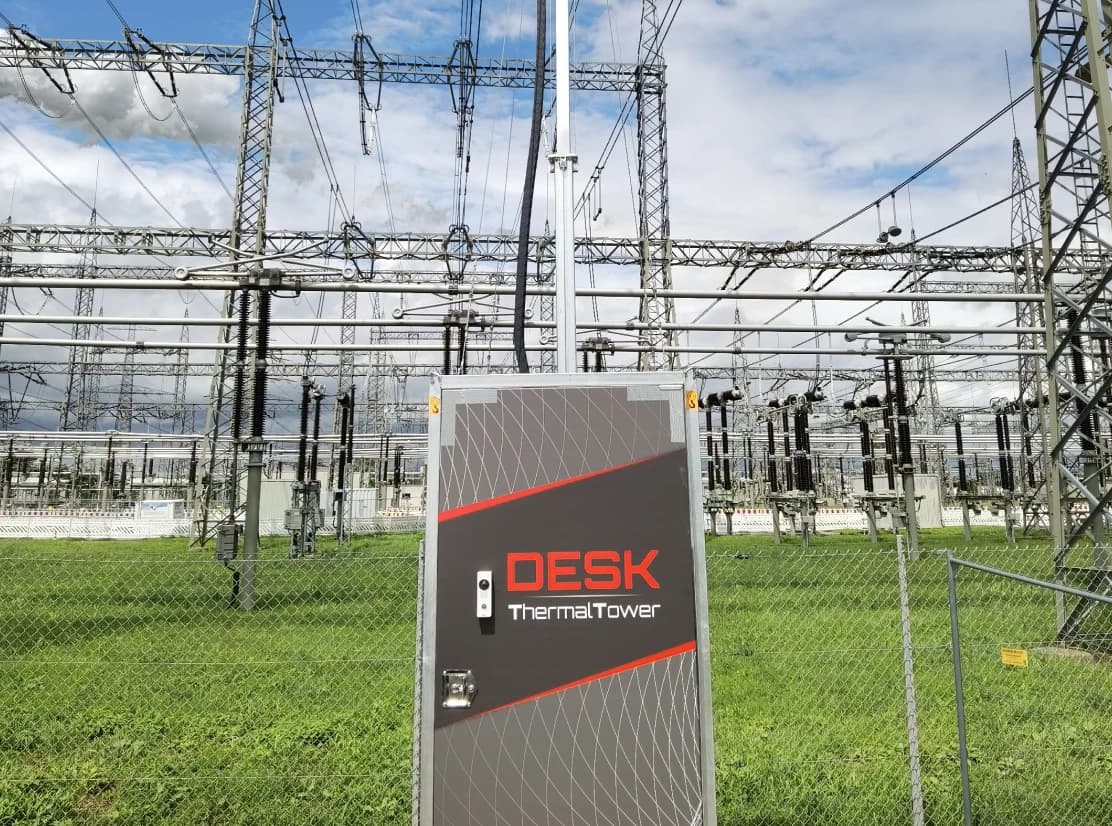 Thermal- und Kameratechnik eines mobilen Überwachungsturms