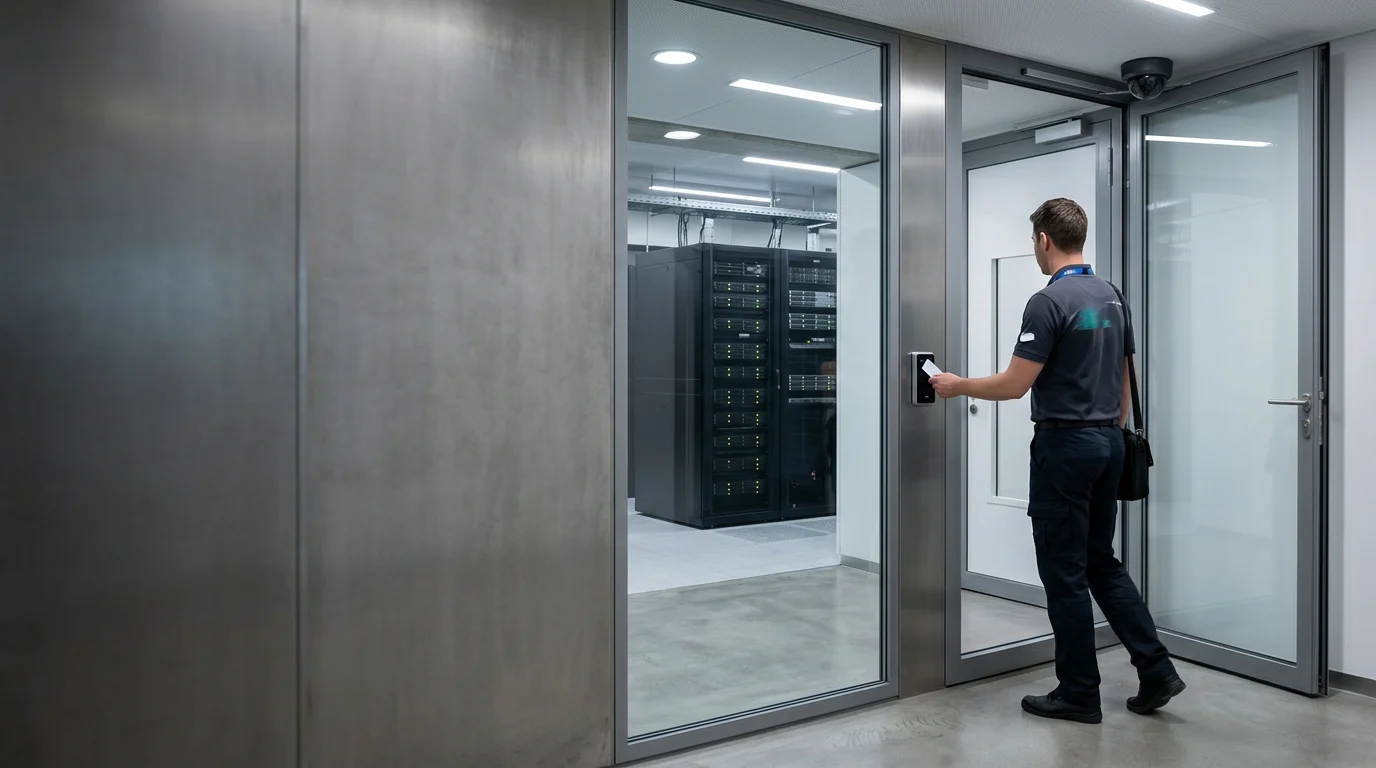 Professionelle Videoüberwachung in einem Rechenzentrum